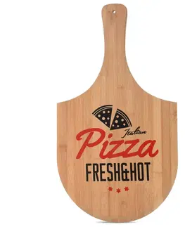 Kuchyně DekorStyle Bambusová deska na pizzu Fresh and Hot