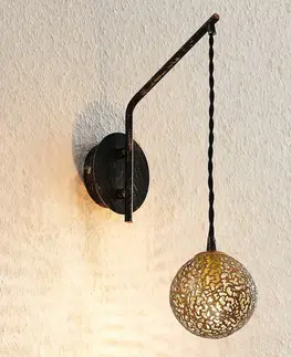 Nástěnná svítidla Lucande Lucande Zale nástěnné světlo, 1 zdroj, orientální