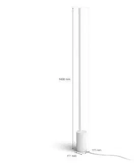 Chytré osvětlení Philips HUE WACA Gradient Signe stojací LED lampa 29W 2550lm 2000-6500K RGB IP20, bílá