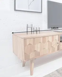 TV stolky LuxD Designový TV stolek Justice, 140 cm, akácie