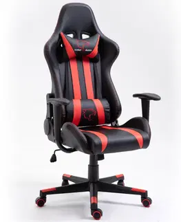 Kancelářské židle Ak furniture Herní křeslo F4G FG33 černé/červené