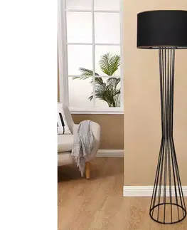 Svítidla Sofahouse 28690 Designová stojanová lampa Fellini 155 cm černá