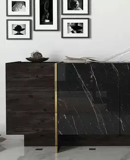 Komody Sofahouse Designová komoda Sakeena 180 cm černá