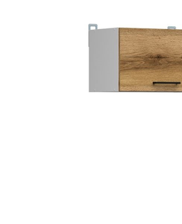 Kuchyňské linky JAMISON, skříňka nad digestoř 50 cm, bílá/dub delano světlý