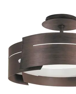 Designová stropní svítidla Rabalux stropní svítidlo Berbera E27 3x MAX 60W hnědočerná, textura dřeva 2216