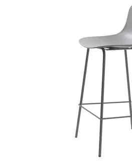 Barové židle Furniria Designová barová židle Jensen šedá