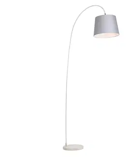 Stojaci lampy Inteligentní oblouková lampa ocelová tkanina odstín šedá vč. WiFi A60 - Bend