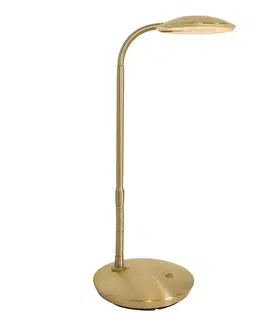 Stolní lampy kancelářské Steinhauer Zenith mosazně zbarvená stojací lampa LED stmívač