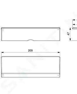 Regály a poličky Ideal Standard CeraTherm Polička na sprchovou baterii, A7215AA