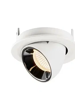 LED podhledová svítidla SLV BIG WHITE NUMINOS GIMBLE S zápustné stropní svítidlo bílé/chrom 2700 K 20° 1005878