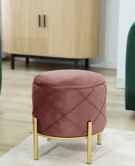Taburety Ak furniture Taburet LIA růžový