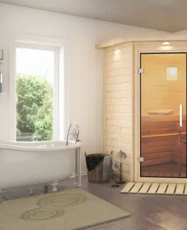 Sauny Interiérová finská sauna 146 x 146 cm Dekorhome