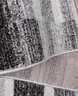 Moderní koberce Moderní šedohnědý koberec s obdélníky