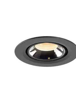 LED podhledová svítidla SLV BIG WHITE NUMINOS GIMBLE XS zápustné stropní svítidlo černé/chrom 2700 K 40° 1005818