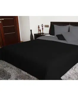 Luxusní oboustranné přehozy na postel Černé oboustranné přehozy na jednolůžko i dvojlůžko
