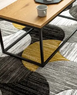 Koberce a koberečky Dywany Lusczow Kusový koberec ALTER Geo mušle zlatý, velikost 120x170