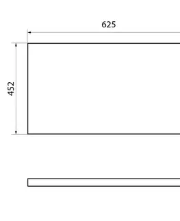 Koupelnový nábytek AQUALINE ALTAIR deska pod umyvadlo 62,5x45,2 cm, antracit břidlice AI867
