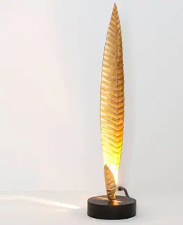 Stolní lampy na noční stolek Holländer Stolní lampa Penna zlatá, výška 38 cm