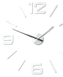 Nástěnné hodiny Velké bílé nalepovací hodiny 130 cm