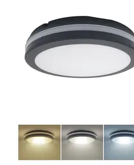 LED stropní svítidla Solight LED osvětlení s nastavitelným výkonem a teplotou světla, 18/22/26W, max. 2210lm, 3CCT, IP65, 30cm WO820