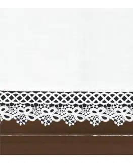 Záclony Hotová záclona, Mája, bílá, 40 x 80 cm
