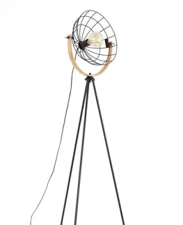 Designové stojací lampy BRILONER Stojací svítidlo pr. 34,5 cm 1x E27 40W černá BRILO 1385-015