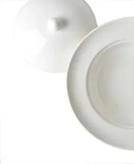 Mísy a misky Mondex Porcelánová miska s pokličkou BASIC 400ml bílá