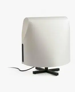 Designové stolní lampy FARO LUANG M stolní lampa, černá/béžová