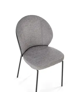Židle HALMAR Jídelní židle K471 šedá/černá