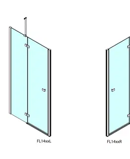 Sprchové kouty POLYSAN FORTIS LINE sprchové dveře do niky 1100, čiré sklo, levé FL1411L