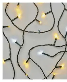 LED řetězy EMOS LED vánoční řetěz blikající, 12 m, venkovní i vnitřní, teplá/studená bílá, časovač D4AN02