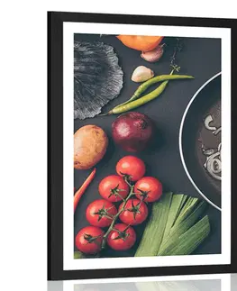 S kuchyňským motivem Plakát s paspartou kulinářské umění