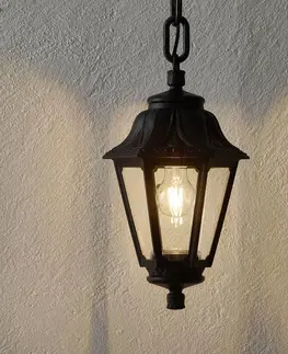 Závěsná venkovní svítidla Fumagalli LED závěsné světlo Sichem Anna 6W 2700K černá/čirá