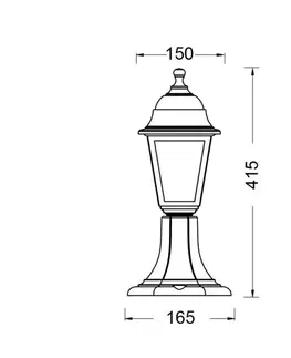 Stojací svítidla ACA Lighting Garden lantern stojanové svítidlo PLGP3B