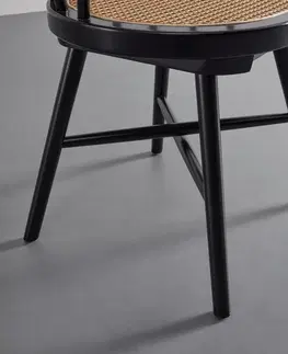 Židle do jídelny Dřevěná Židle Z Masivu A Ratanu