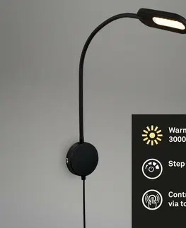 LED bodová svítidla BRILONER Nástěnné svítidlo, 52 cm, 6W, 650lm, černá BRI 2177015