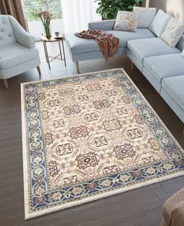 Vintage koberce Krémový orientální koberec v marockém stylu Šírka: 200 cm | Dĺžka: 305 cm