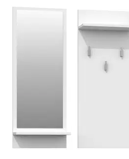 Předsíňové stěny TP Living Věšáková stěna se zrcadlem- RIVA- bílý mat