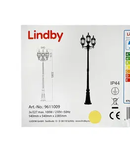 Zahradní lampy Lindby Lindby - Venkovní lampa 3xE27/100W/230V IP44 