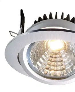 LED podhledová svítidla Light Impressions Kapego COB Downlight výklopný 12W 4000K kartáč.hliník 350mA - LIGHT IMPRESSIONS
