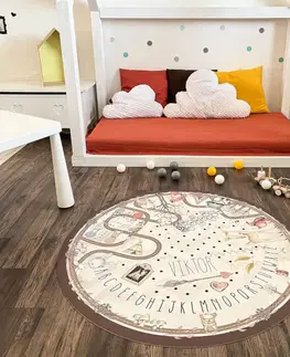 Hrací podložky Podložka na hraní pro děti do dětského pokoje - Zvířátka v lese