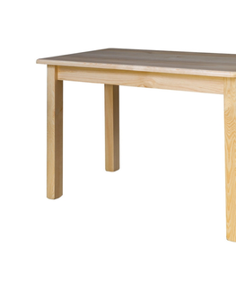 Jídelní stoly Jídelní stůl KARISIMBI, 80x75x50 cm, masiv borovice/moření ořech