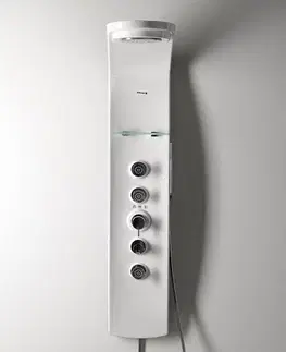 Sprchy a sprchové panely POLYSAN LUK termostatický sprchový panel nástěnný 250x1300, bílá 80312