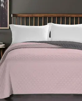 Přikrývky DecoKing Přehoz na postel Axel růžová, 220 x 240 cm