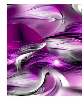 Tapety Samolepící tapeta abstraktní fialové vlny - Purple sea
