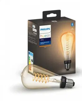 LED žárovky PHILIPS HUE Hue Bluetooth LED White žárovka Filament E27 8719514279179 7W 550lm 2100K ST72 IP20