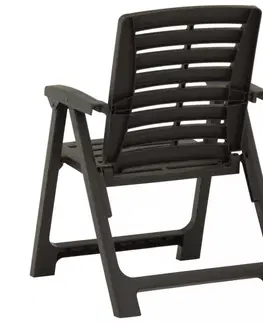 Zahradní křesla a židle Skládací zahradní židle 4 ks plast Dekorhome Bílá