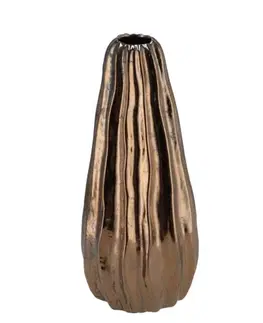 Dekorativní vázy Bronzová antik metalická keramická váza Vawy stone - 13*30 cm daan kromhout 202481