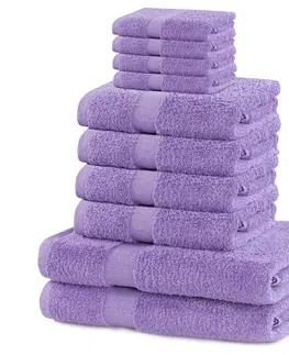 Ručníky Sada ručníků DecoKing Kunis fialových, velikost 2*70x140+4*50x100+4*30x50