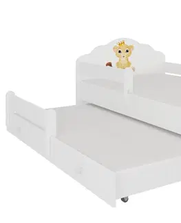 Postele ArtAdrk Dětská postel CASIMO II | s přistýlkou ​​a zábranou Provedení: Lvík